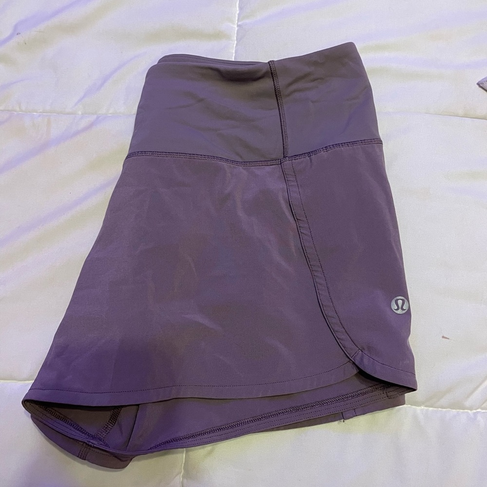 purple lululemon shorts